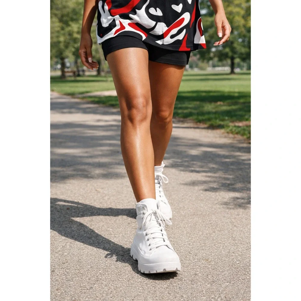 Converse Chuck Taylor Women 10 Lugged Platform High Top Preppy‎ White Sneakers - Picture 3 of 11